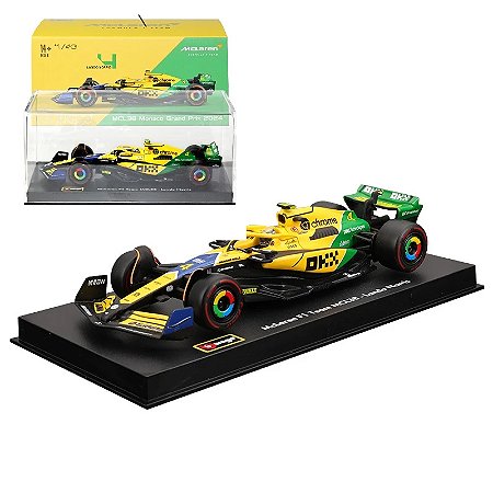 1/43 F-1 MCLAREN RACING MCL38 2024 NORRIS #4 COM PILOTO (SENNA)