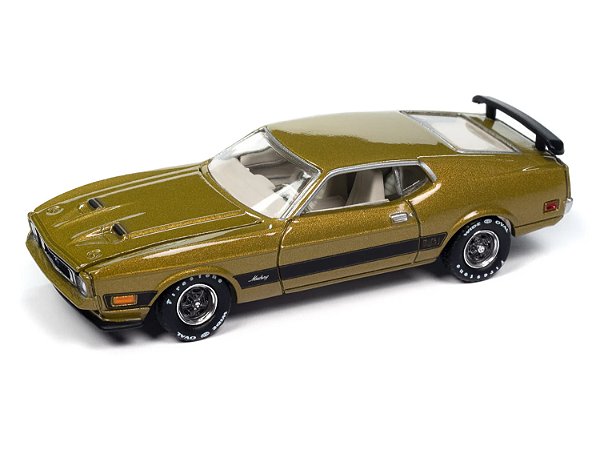 1/64 AUTO WORLD 1973 FORD MUSTANG MACH 1 GREEN