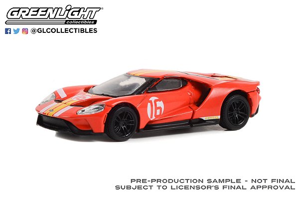 1/64 GREENLIGHT 2022 FORD GT ALAN MANN #16 HERITAGE EDITION