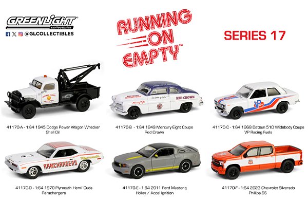1/64 GREENLIGHT  SORTIMENTO RUNNING ON EMPTY SERIES 17