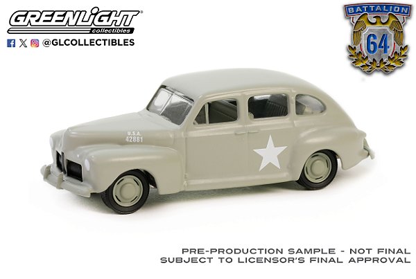 1/64 GREENLIGHT 1942 FORD FORDOR DELUXE ARMY BATTALION 64 SERIES 4