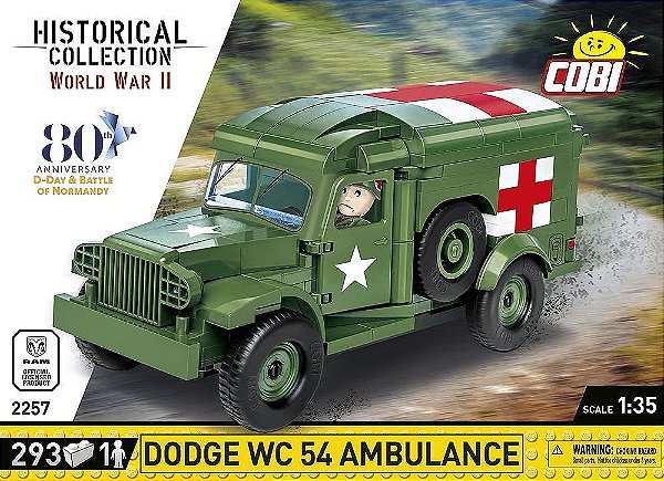 1942 DODGE WC AMBULANCIA MILITAR BLOCOS PARA MONTAR COM 293 PCS