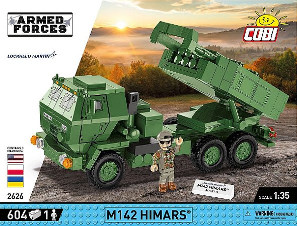 VEICULO MILITAR AMERICANO M142 HIMARS BLOCOS PARA MONTAR COM 604 PCS