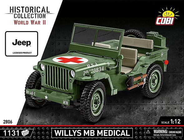 JEEP WILLYS MÉDICO BLOCOS PARA MONTAR COM 1131 PCS
