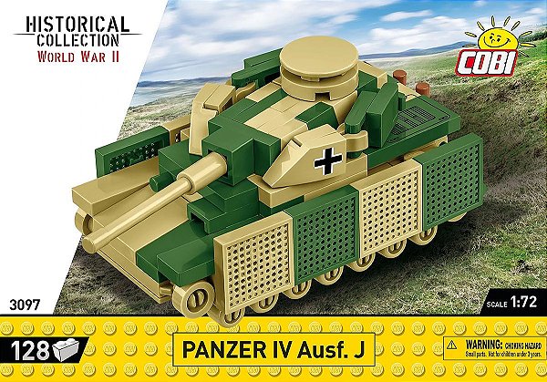 TANQUE MILITAR ALEMÃO PANZER IV AUSF.J BLOCOS PARA MONTAR COM 128 PCS