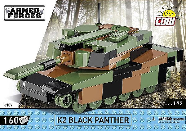 TANQUE MILITAR SUL COREANO K2 BLACK PANTHER BLOCOS PARA MONTAR COM 160 PCS