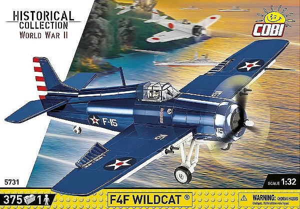 AVIÃO DE CAÇA AMERICANO F4F WILDCAT BLOCOS PARA MONTAR COM 375 PCS