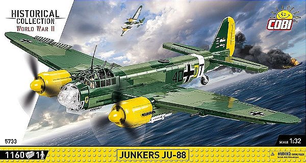AVIÃO BOMBARDEIRO ALEMÃO JUNKERS JU-88 BLOCOS PARA MONTAR COM 1160 PCS