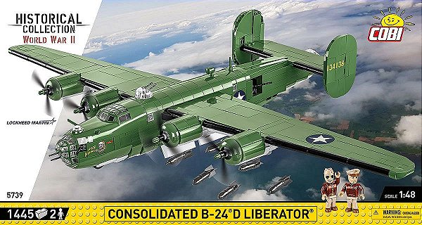 AVIÃO BOMBARDEIRO AMERICANO B-24D LIBERATOR BLOCOS PARA MONTAR COM 1445 PCS