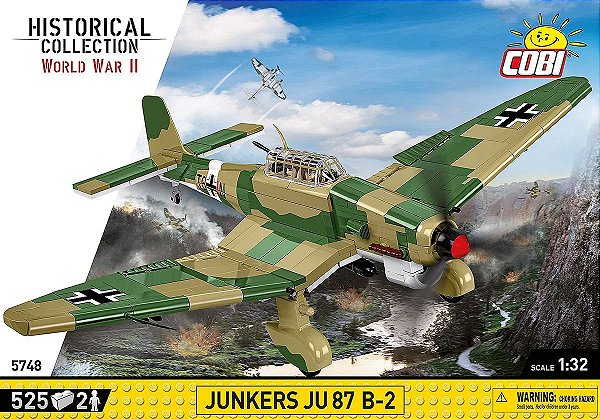 AVIÃO MILITAR ALEMÃO JUNKERS JU 87B-2 BLOCOS PARA MONTAR COM 525 PCS