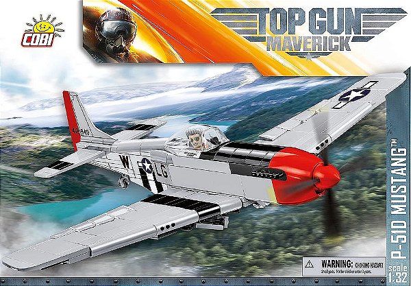 AVIÃO MILITAR AMERICANO P-51D MUSTANG EDIÇÃO TOP GUN BLOCOS PARA MONTAR COM 350 PCS