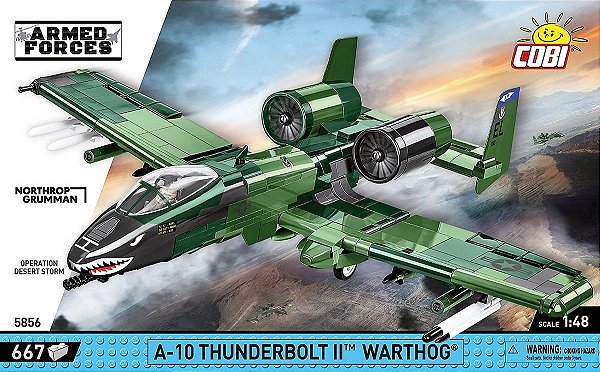 AVIÃO MILITAR AMERICANO A-10 WARTHOG THUNDERBOLT II BLOCOS PARA MONTAR COM 667 PCS