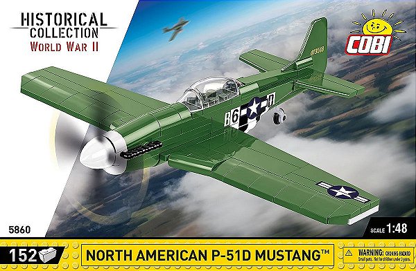 AVIÃO MILITAR AMERICANO P-51D MUSTANG BLOCOS PARA MONTAR COM 152 PCS
