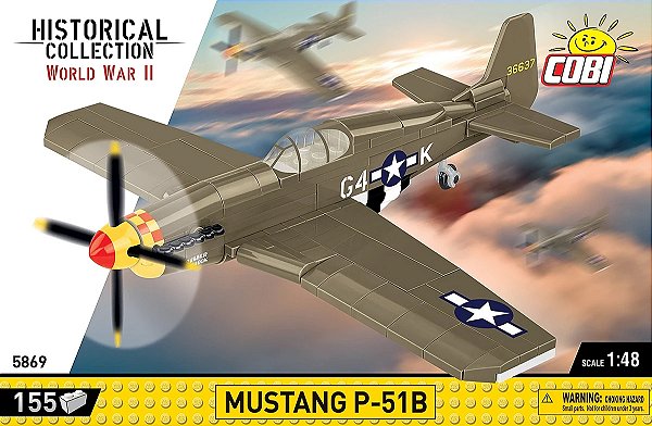 AVIÃO MILITAR AMERICANO P-51B MUSTANG BLOCOS PARA MONTAR COM 155 PCS
