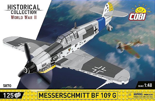 AVIÃO MILITAR ALEMÃO MESSERCHMITT BF 109 G BLOCOS PARA MONTAR COM 125 PCS