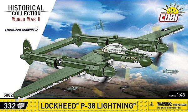 AVIÃO MILITAR AMERICANO P-38 LIGHTNING LOCKHEED BLOCOS PARA MONTAR COM 250 PCS