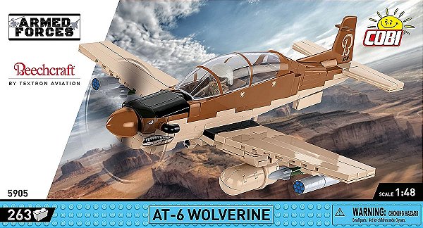 AVIÃO MILITAR AMERICANO AT-6 WOLVERINE BLOCOS PARA MONTAR COM 263 PCS