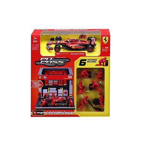 1/43 DIORAMA PIT STOP COM ACESSORIOS F-1 2024 FERRAR ISF-24 #55 SAINZ