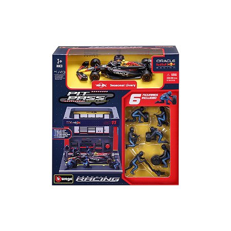 1/43 DIORAMA PIT STOP COM ACESSORIOS F-1 2024 RED BULL RACING RB20 #1 PEREZ