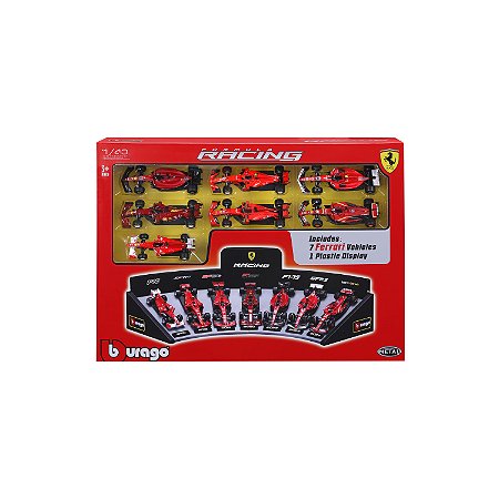 1/43 SET CONJUNTO COM 7 CARROS F-1 FERRARI