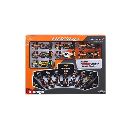 1/43 SET CONJUNTO COM 7 CARROS F-1 MCLAREN