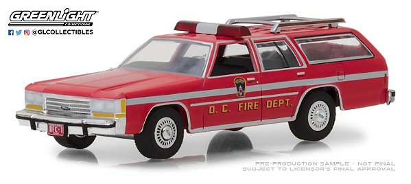 1990 FORD LTD CROWN VICTORIA WAGON D.C. FIRE DEPT 1/64