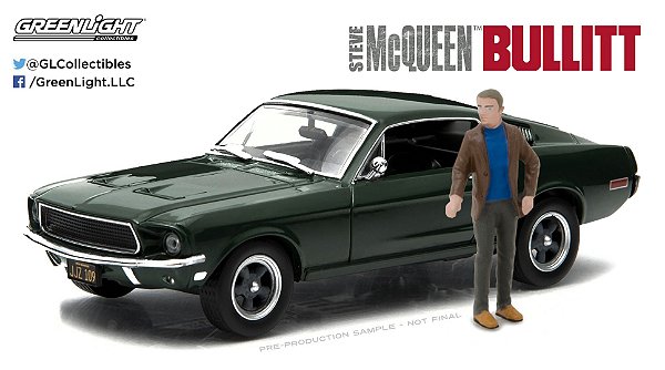 1968 FORD MUSTANG BULLIT COM FIGURA 1/43