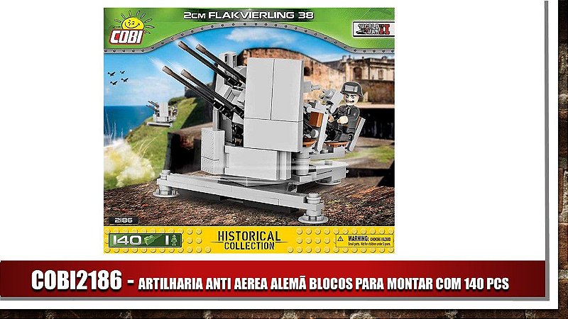 ARTILHARIA ANTI AEREA ALEMÃ BLOCOS PARA MONTAR COM 140 PCS
