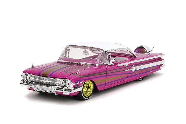 1/24 1960 CHEVROLET IMPALA LOW RIDER PINK SLIPS