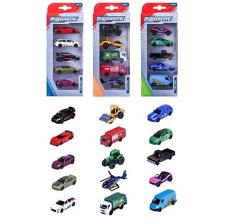 1/64 MAJORETTE CONJUNTO COM 5 PCS SERIE STREET CARS