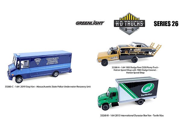 1/64 GREENLIGHT SORTIMENTO H.D. TRUCKS SERIES 26