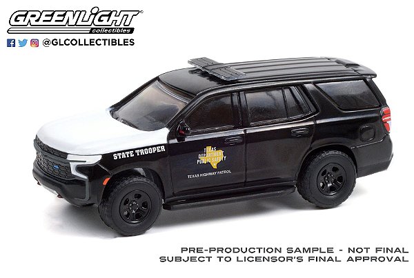 1/64 GREENLIGHT 2021 CHEVROLET TAHOE POLICE TEXAS HIGHWAY HOT PURSUIT