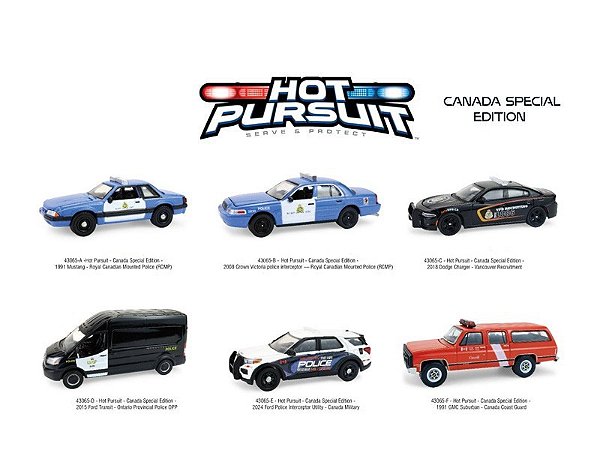 1/64 GREENLIGHT SORTIMENTOHOT PURSUIT CANADA SPECIAL EDITION