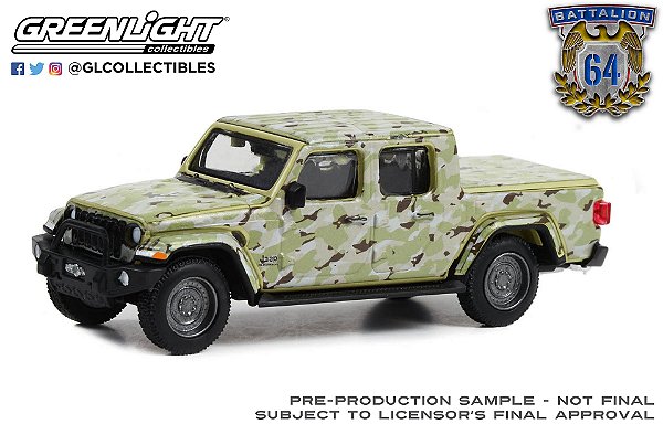 1/64 GREENLIGHT 2022 JEEP GLADIATOR U.S. ARMY BATTALION 64 SERIES 3
