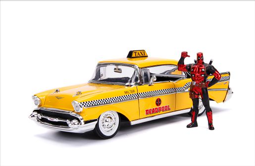 1957 CHEVY BEL AIR DEADPOOL COM BONECO 1/24