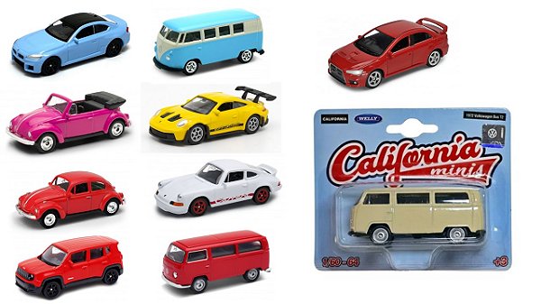 1:64 CALIFORNIA MINIS SORTIMENTO COM 36 PCS