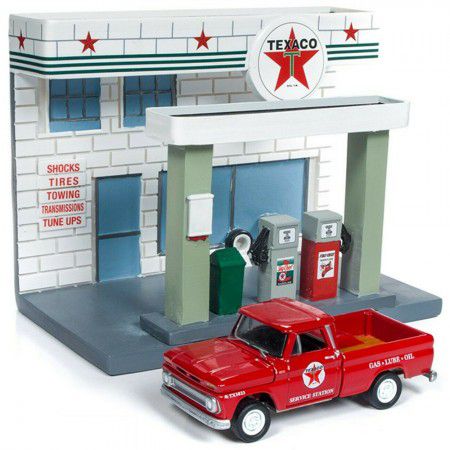 JOHNNY LIGHTNING TEXACO SERVICE CENTER DIORAMA 1/64