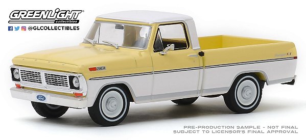 1:43 1970 FORD F-100 AMARELO E BRANCO