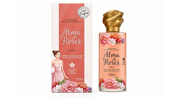 Deo Colônia Alma de Flores Rosé