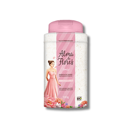 Talco Perfumado Alma de Flores Jasmim  100g