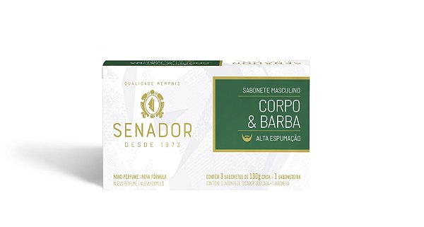 Estojo Senador Corpo e Barba com Saboneteira