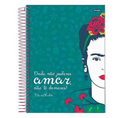 Caderno Universitário Frida Kahlo 1M 80 Folhas Jandaia