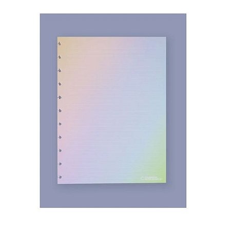 Refil Caderno Inteligente Rainbow Pautado 120g 30 folhas