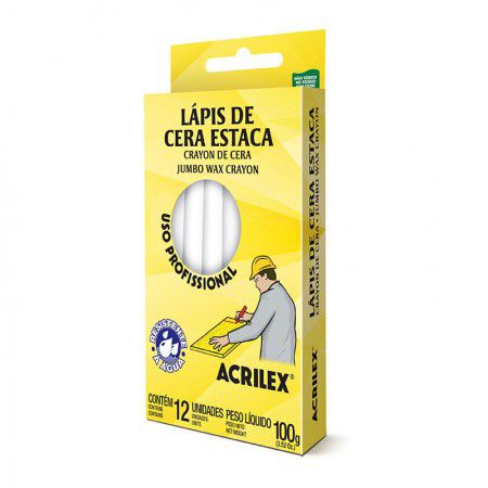 Giz Lápis de cera estaca Branco