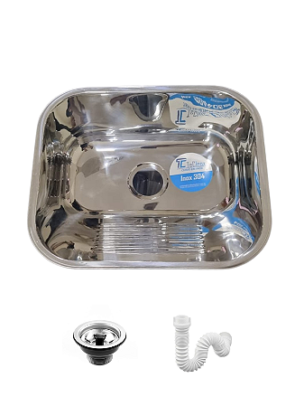 Tanque Inox Sobrepor ou Embutir 40x34x18 - TeC Inox