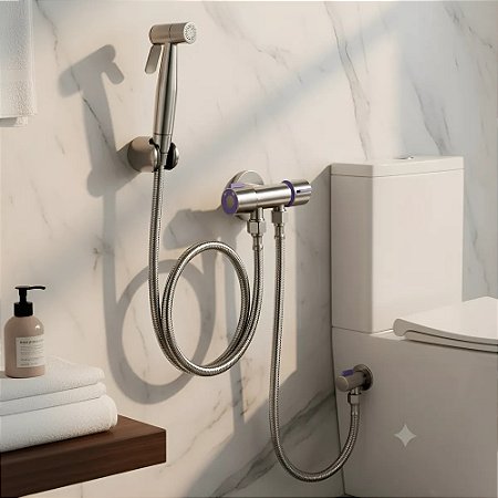 Ducha Higiênica Inox com Registro Duplo