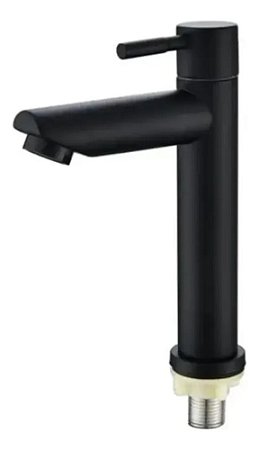Torneira Monocomando Inox Preta para Lavabo com Arejador