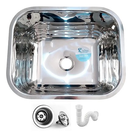 Cuba Industrial Inox 304 50x40x30cm Alto Brilho - TeC Inox