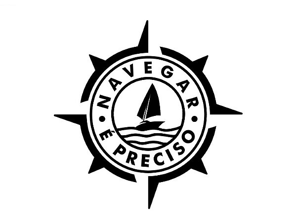 Adesivo Bússola Navegar é Preciso