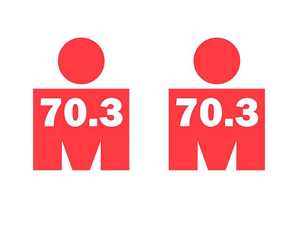 Adesivo Ironman 70.3  - Ícone - kit com 2 adesivos
